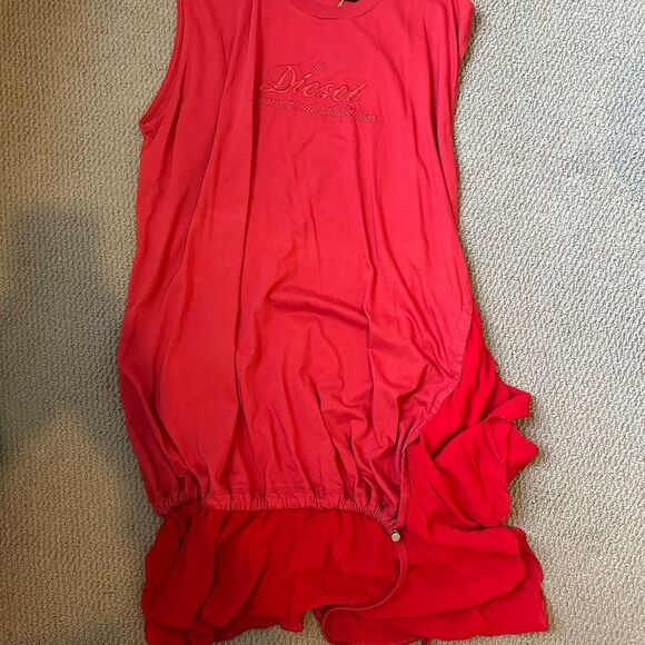 Diesel Vibrant Red Casual Dress size M - Picture 4 of 9
